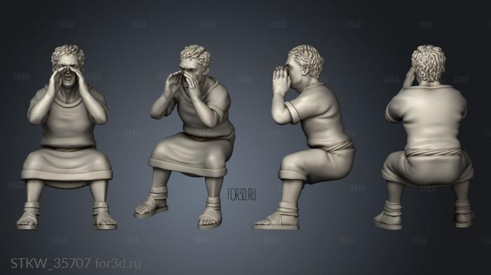 Gladiators Plebs Spectator stl model for CNC