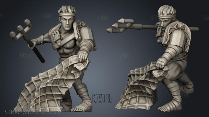 Gladiators Retiarius stl model for CNC