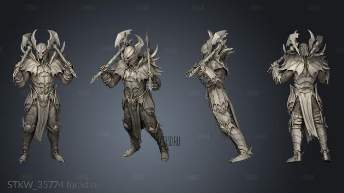 Knight Axe Idle Bloodknight stl model for CNC