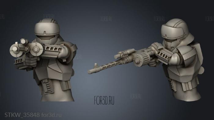 Imperial Assault Tank crew pintle machine gun 3d stl модель для ЧПУ