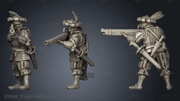 Imperial Humans Arquebusier 3d stl модель для ЧПУ