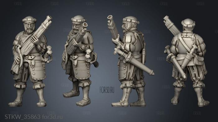 Imperial Humans Arquebusier 3d stl модель для ЧПУ