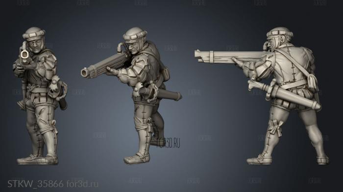 Imperial Humans Arquebusier 3d stl модель для ЧПУ