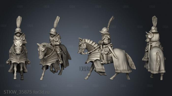 Caballeria Pesada Human Heavy Cavalry stl model for CNC