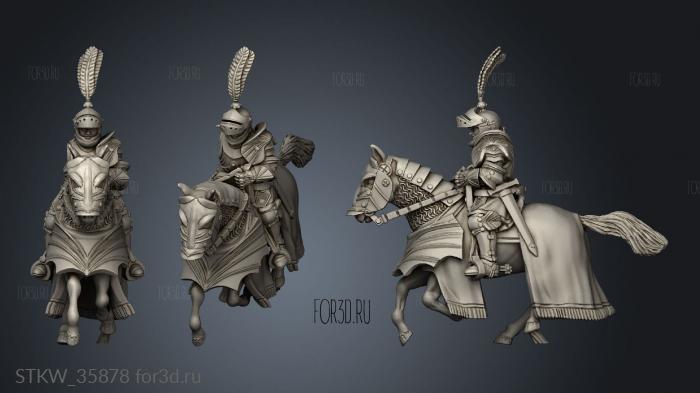 Caballeria Pesada Human Heavy Cavalry inn horse leg reinforcement stl model for CNC