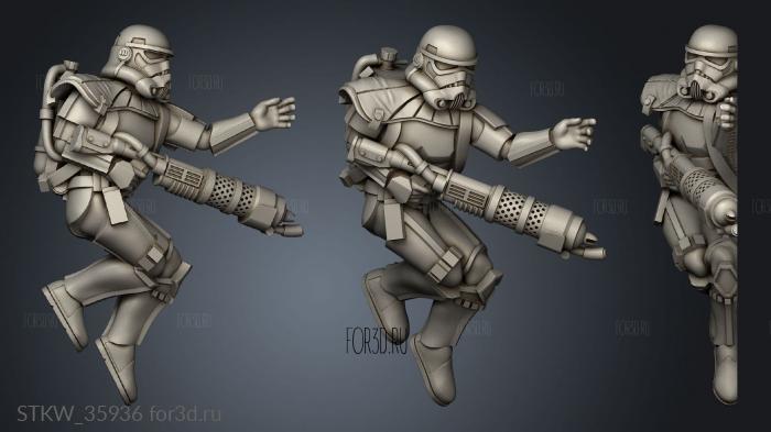 Incinerator Trooper Fallen 3d stl модель для ЧПУ