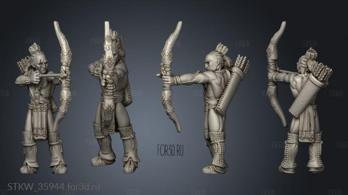 Indians War Archer stl model for CNC