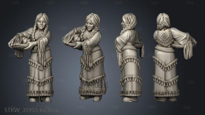 Indians Woman With Food 3d stl модель для ЧПУ