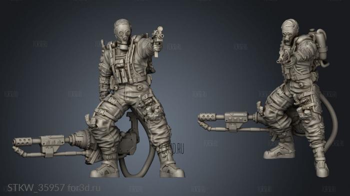 Infected Containment Operative stl model for CNC