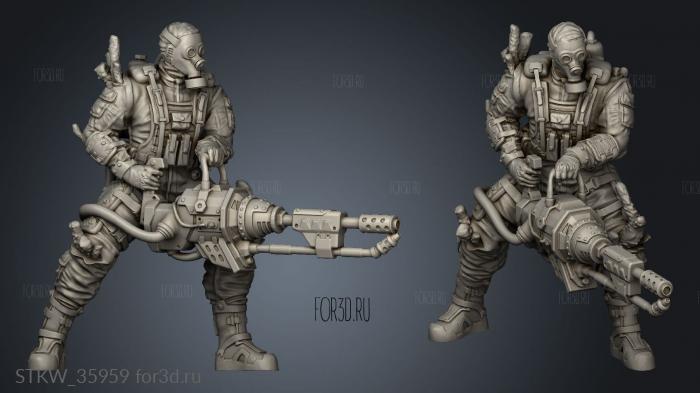 Infected Containment Operative stl model for CNC