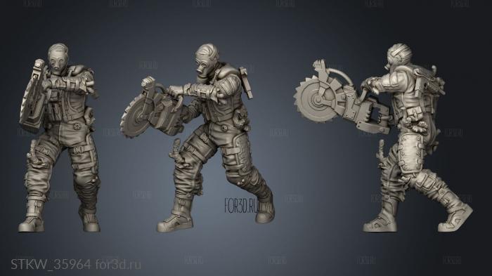 Infected Containment Operative stl model for CNC