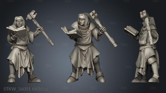 INQUISITORIAL BAND THIN WARRIOR PRIEST FEMALE 3d stl модель для ЧПУ