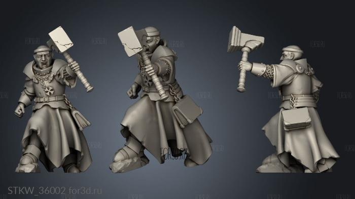 INQUISITORIAL BAND WARRIOR PRIEST 3d stl модель для ЧПУ