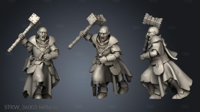 INQUISITORIAL BAND WARRIOR PRIEST 3d stl модель для ЧПУ