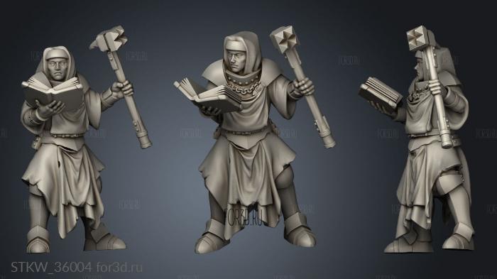 INQUISITORIAL BAND WARRIOR PRIEST FEMALE 3d stl модель для ЧПУ