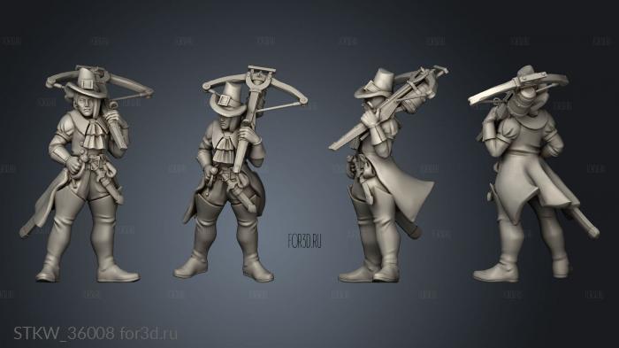 INQUISITORIAL BAND WITCH HUNTER FEMALE 3d stl модель для ЧПУ