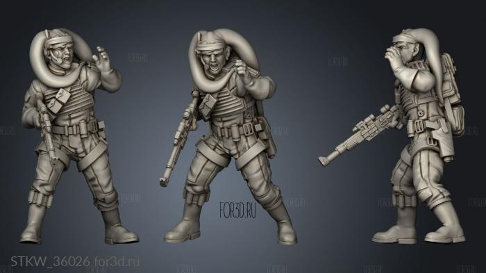 Insurgent Paratroopers stl model for CNC