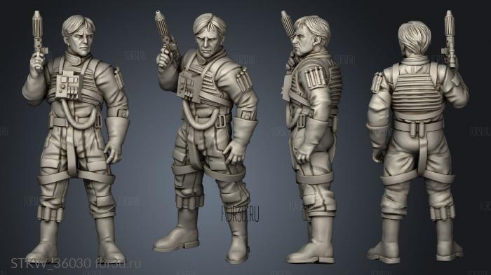 Insurgent Paratroopers commander stl model for CNC