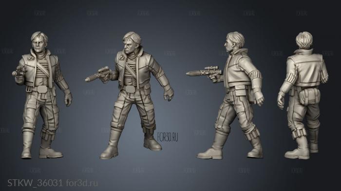 Insurgent Paratroopers commander stl model for CNC