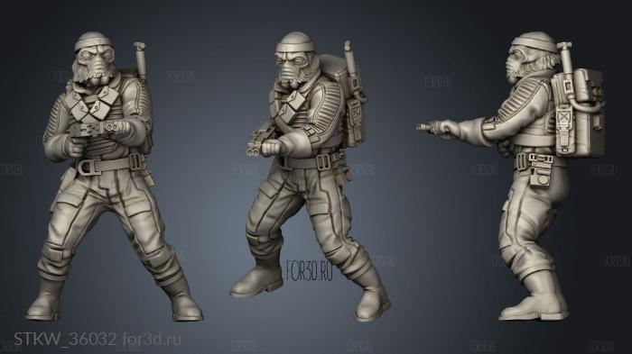 Insurgent Paratroopers stl model for CNC