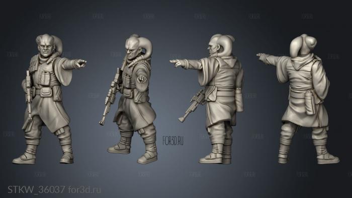 Insurgent Recon Squad insurgents commander genbar stl model for CNC