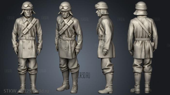 Italian Tank Crew stl model for CNC