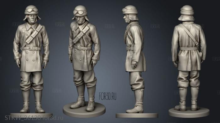 Italian Tank Crew stl model for CNC