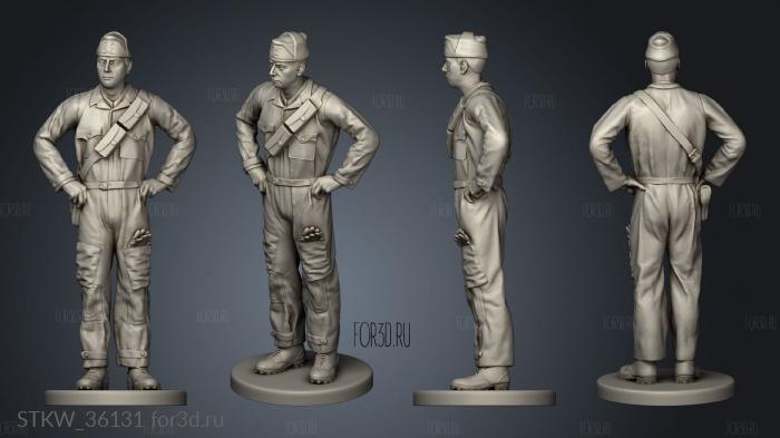 Italian Tank Crew stl model for CNC