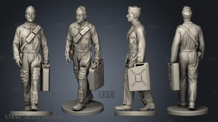 Italian Tank Crew stl model for CNC