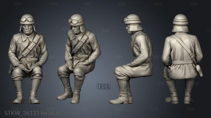 Italian Tank Crew stl model for CNC