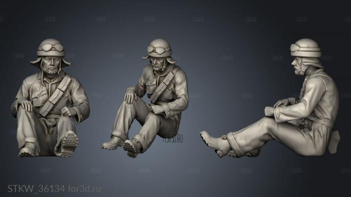 Italian Tank Crew stl model for CNC