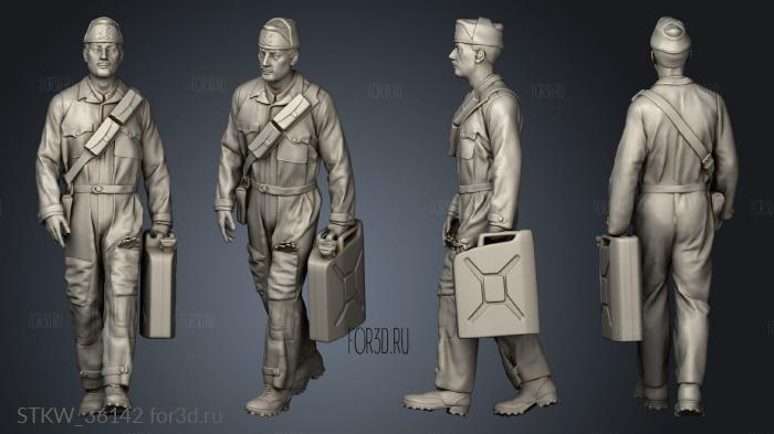 Italian Tank Crew stl model for CNC