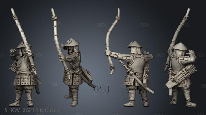 Japanese Ashigaru Bowmen 3d stl модель для ЧПУ