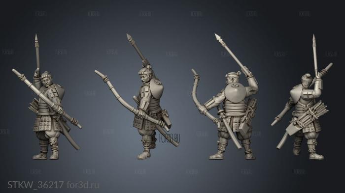 Japanese Ashigaru Bowmen 3d stl модель для ЧПУ