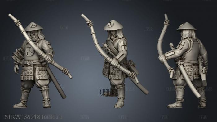 Japanese Ashigaru Bowmen 3d stl модель для ЧПУ