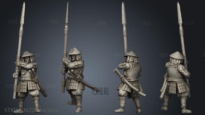 Japanese Ashigaru Speen 3d stl модель для ЧПУ