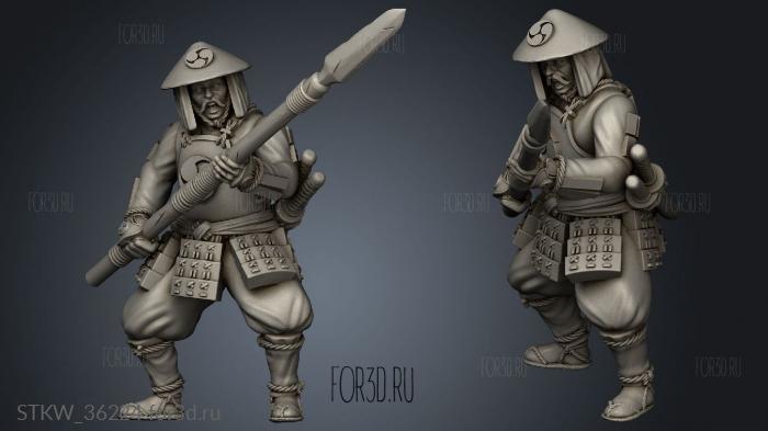 Japanese Ashigaru Speen 3d stl модель для ЧПУ