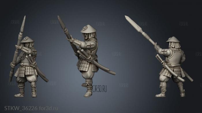 Japanese Ashigaru Speen 3d stl модель для ЧПУ