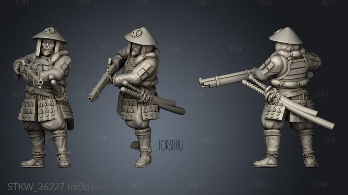 Japanese Ashigaru Musketmen Ashigaru 3d stl модель для ЧПУ