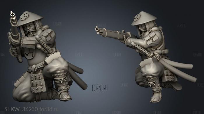 Japanese Ashigaru Musketmen Ashigaru 3d stl модель для ЧПУ