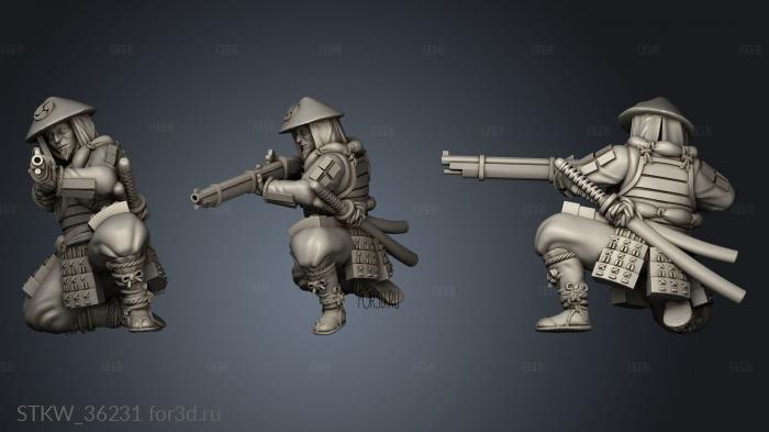 Japanese Ashigaru Musketmen Ashigaru 3d stl модель для ЧПУ