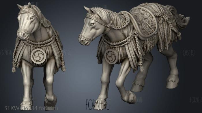 Japanese Cavalry Samurai Daimyo Horse 3d stl модель для ЧПУ