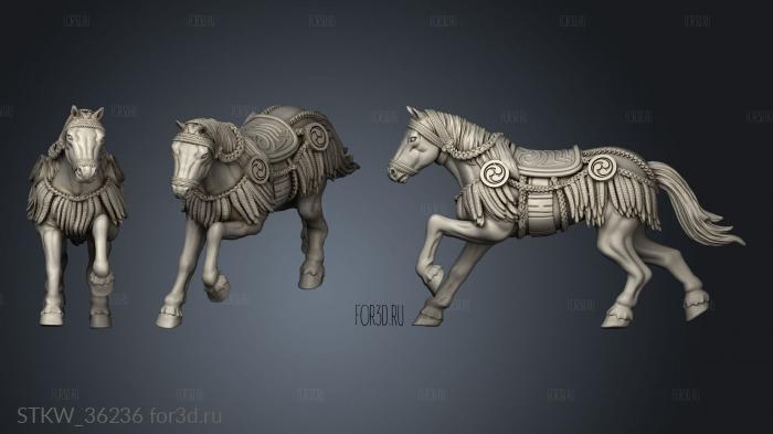 Japanese Cavalry Samurai Daimyo Horse 3d stl модель для ЧПУ