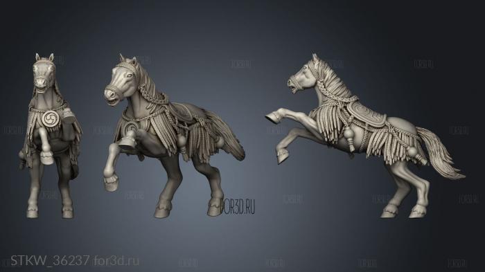 Japanese Cavalry Samurai Daimyo Horse 3d stl модель для ЧПУ