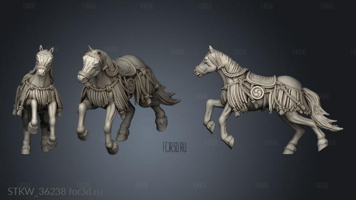 Japanese Cavalry Samurai Daimyo Horse 3d stl модель для ЧПУ