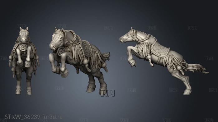 Japanese Cavalry Samurai Daimyo Horse 3d stl модель для ЧПУ