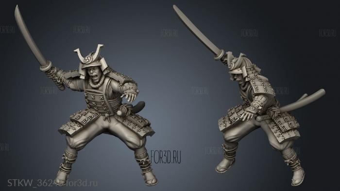 Japanese Cavalry Swordsman stl model for CNC