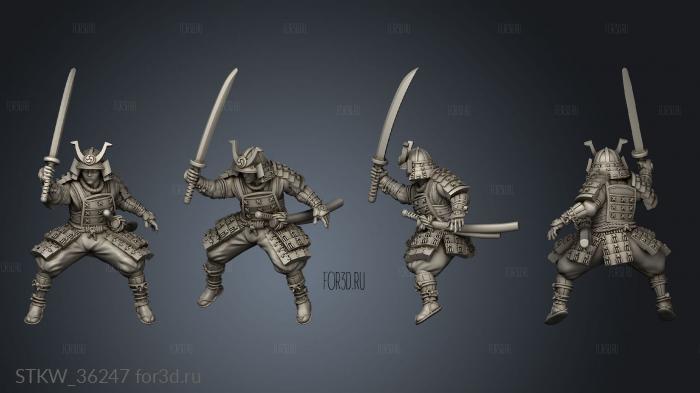 Japanese Cavalry Swordsman stl model for CNC