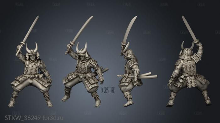 Japanese Cavalry Swordsman stl model for CNC