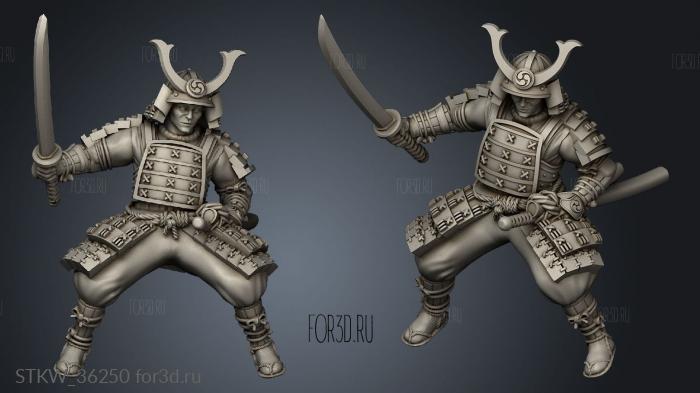 Japanese Cavalry Swordsmen stl model for CNC